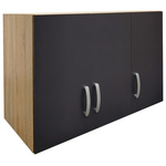 Πατάρι Ντουλάπας Τρίφυλλο Lego Pakoworld σε Sonoma-Ανθρακί Απόχρωση 90x41.5x60εκ