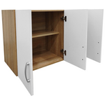 Πατάρι Ντουλάπας Τρίφυλλο Lego Pakoworld σε Sonoma-Λευκή Απόχρωση 90x41.5x60εκ