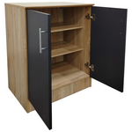 Παπουτσοθήκη-Ντουλάπι Souken Pakoworld 6 Ζευγών σε Sonoma-Ανθρακί Απόχρωση 60x40x80εκ