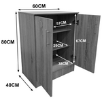 Παπουτσοθήκη-Ντουλάπι Souken Pakoworld 6 Ζευγών σε Sonoma-Ανθρακί Απόχρωση 60x40x80εκ