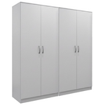 Ντουλάπα Τετράφυλλη Lego ι Pakoworld Λευκή 160x42x180εκ