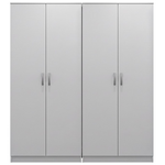 Ντουλάπα Τετράφυλλη Lego ι Pakoworld Λευκή 160x42x180εκ