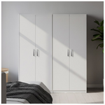 Ντουλάπα Τετράφυλλη Lego ι Pakoworld Λευκή 160x42x180εκ