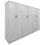 Ντουλάπα Εξάφυλλη Lego ιι Pakoworld Λευκή 240x42x180εκ