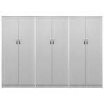 Ντουλάπα Εξάφυλλη Lego ιι Pakoworld Λευκή 240x42x180εκ