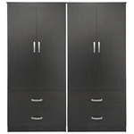 Ντουλάπα Τετράφυλλη με Συρτάρια Lego Pakoworld Wenge 160x42x180εκ