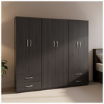 Ντουλάπα Τετράφυλλη Lego Pakoworld Wenge 240x42x180εκ