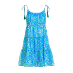 Ble Φορεμα Αμανικο Πρασινο/μπλε με Σχεδια ονε Size (100% Cotton)