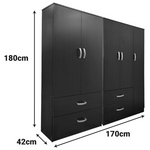 Ντουλάπα Πεντάφυλλη Lego Pakoworld Wenge 170x42x180εκ