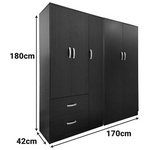 Ντουλάπα Πεντάφυλλη Lego ι Pakoworld Wenge 170x42x180εκ