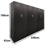 Ντουλάπα Εξάφυλλη Lego Pakoworld Wenge 240x42x180εκ