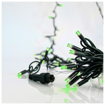 Σειρα, 100 led 5mm με Καλυμμα, 230v, 2 Επεκτασεις εωσ 9 Σετ, Πρασινο Καουτσουκ Καλωδιο, Πρασινο led ανα 10cm, Ιρ65 (Χωρις Προεκταση Παροχης)