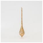 Γυαλινο Στολιδι, Χρυσο με Glitter, σετ 4τμχ, 5,7x30cm