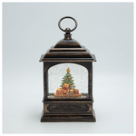 Φαναρι με Αρκουδακι, με Νερο στο Εσωτερικο, Φωτιζομενο, Μπαταριας, Timer, 13.5x7.5x22.5cm