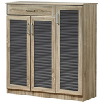 Παπουτσοθήκη-Ντουλάπι Sante Pakoworld 30 Ζεύγων σε Sonoma-Ανθρακί Απόχρωση 120x37x123εκ