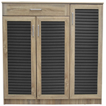 Παπουτσοθήκη-Ντουλάπι Sante Pakoworld 30 Ζεύγων σε Sonoma-Ανθρακί Απόχρωση 120x37x123εκ