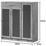 Παπουτσοθήκη-Ντουλάπι Sante Pakoworld 30 Ζεύγων σε Sonoma-Ανθρακί Απόχρωση 120x37x123εκ