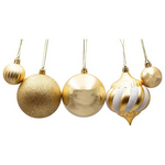 Πλαστικα Στολιδια, Χρυσο, Διαφορα Σχεδια, σετ 23τμχ