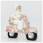 Αγιος Βασιλης Λευκος σε Μηχανακι Ροζ, 29x11,5x33cm