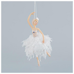 Μπαλαρινα με Λευκα Πουπουλα, Πιρουετα, 18cm