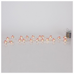 Σειρα, 20 Mini Led, Χιονανθρωπος, Μπαταριας 3xaa, Χρονοδιακοπτη, Ασημι Χαλκινο Καλωδιο, Θερμο Λευκο Led, ανα 10cm, Προεκταση Παροχης 30cm, Ip20