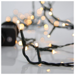 Σειρα, 240 led 3mm, 31v Μετασχηματιστη, 8 Προγραμματα & Μνημη, Πρασινο pvc Καλωδιο, Θερμο Λευκο Led, ανα 5cm, Προεκταση Παροχης 3m, Ιρ44