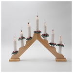 Ξυλινο Κηροπηγιο, Γεφυρα, Γηινο Καφε, με Μετασχηματιστη, 40x4.8x33.8cm