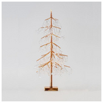 Ακρυλικο Χαλκινο Δεντρο με Αστερι Κορυφη, Σταθερο Μετασχηματιστη, 80 Θερμα Λευκα Mini Led, 60cm, Ip44