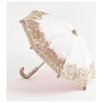 Βελουδινη Ομπρελα Ροζ, με Γκλιτερ, 23x26cm