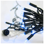 Σειρα, 100 led 5mm, 230v, Επεκταση εωσ 9, Προεκταση Παροχης 150cm, Πρασινο Καλωδιο, Καουτσουκ, Μπλε Led, ana 10cm, Ιρ65