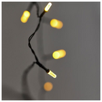 Σειρα, 80 led 5mm με Ακρυλικη Επεκταση, Ηλιακο Συλλεκτη me Αισθητηρα Φωτος, 8 Προγραμματα, Πρασινο pvc Καλωδιο, Θερμο Λευκο Led, ανα 10cm , Προεκταση Παροχης 1m, Ιρ44