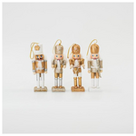 Καρυοθραυστης, Χρυσος-Ασπρος , 4 Σχεδια, σετ 4τμχ, 13cm