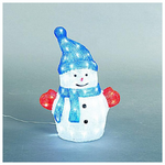 Ακρυλικος Χιονανθρωπος, 31v, 80 Λευκα Led,  με Μετασχηματιστη, 500cm Προεκταση Παροχης, 31x24x50cm, Ip44