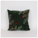 Μαξιλαρι, Πρασινο Βελουδο, με Γκι, 45x45cm