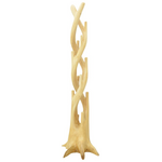 Κρεμάστρα Επιδαπέδια Gantou Pakoworld Suar Ξύλο σε Φυσική Απόχρωση 40x40x200εκ