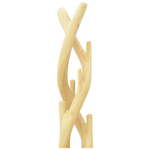 Κρεμάστρα Επιδαπέδια Gantou Pakoworld Suar Ξύλο σε Φυσική Απόχρωση 40x40x200εκ