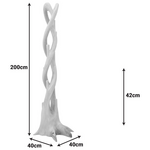 Κρεμάστρα Επιδαπέδια Gantou Pakoworld Suar Ξύλο σε Φυσική Απόχρωση 40x40x200εκ