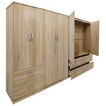 Ντουλάπα Εξάφυλλη Lego Pakoworld Sonoma 240x42x180εκ