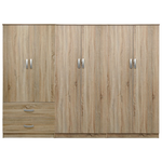 Ντουλάπα Εξάφυλλη Lego i Pakoworld Sonoma 240x42x180εκ