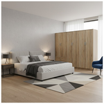 Ντουλάπα Εξάφυλλη Lego i Pakoworld Sonoma 240x42x180εκ