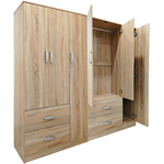 Ντουλάπα Εξάφυλλη Lego Pakoworld Sonoma 180x42x180εκ