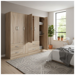 Ντουλάπα Εξάφυλλη Lego Pakoworld Sonoma 180x42x180εκ