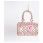 Ακρυλικο Στολιδι, Τσαντα, ροζ με Γκλιτερ, 11,5cm