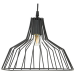 Φωτιστικό Οροφής Derbea Pakoworld ε27 Μέταλλο Μαύρο Φ25x70εκ