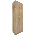 Ντουλάπα Δίφυλλη και Πατάρι Lego Pakoworld σε oak Απόχρωση 80x42x240εκ