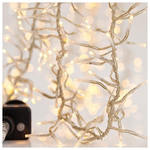 Cluster pro 5,5m, 588 led 3mm, 31v & 7,2w Adaptor, 8 Προγραμματα & Μνημη, Διαφανο pvc Καλωδιο, Θερμο Λευκο Led, Προεκταση Παροχης 3m, Ip44