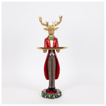 Ελαφι με Πιατελα, και Στολισμενα Κερατα, Πολυρεζιν, 19x61cm