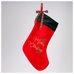 Καλτσα, Κοκκινο Βελουδο, 25x40cm