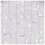 Κουρτινα, 500 Flash led 5mm, 31v Μετασχηματιστη, 4 Επεκτασεις εωσ 3 Σετ, Διαφανο pvc Καλωδιο, Λευκο Led, 300x250cm, Προεκταση Παροχης 3m, Ιρ44