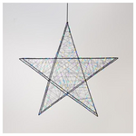 Αστερι Φωτιζομενο 78cm, 240 Led, 4,5v Μετασχηματιστη, Timer, Μαυρος Μεταλλικος Σκελετος, Μαυρο Χαλκινο Καλωδιο, Οπαλ(κιτρινο/μπλε/πρασινο/μωβ) Led, Προεκταση Παροχης 5m, Ip44